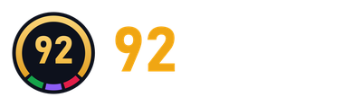 92games.uk logo — a gold chip marked 92 ringed with the red, green and violet prediction colours